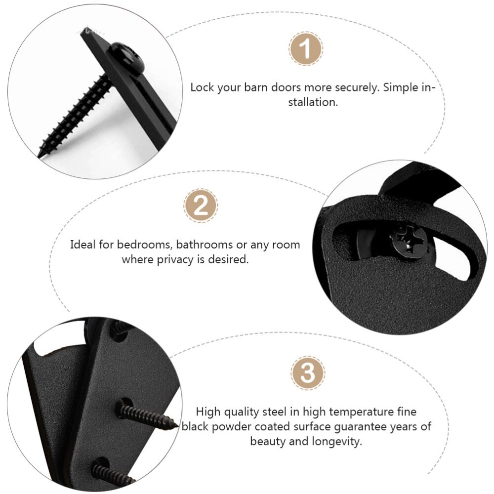 13 Pcs Latch Durable Premium Sliding Door Lock Furniture Accessories Rolling Wood Latch for Barn Door