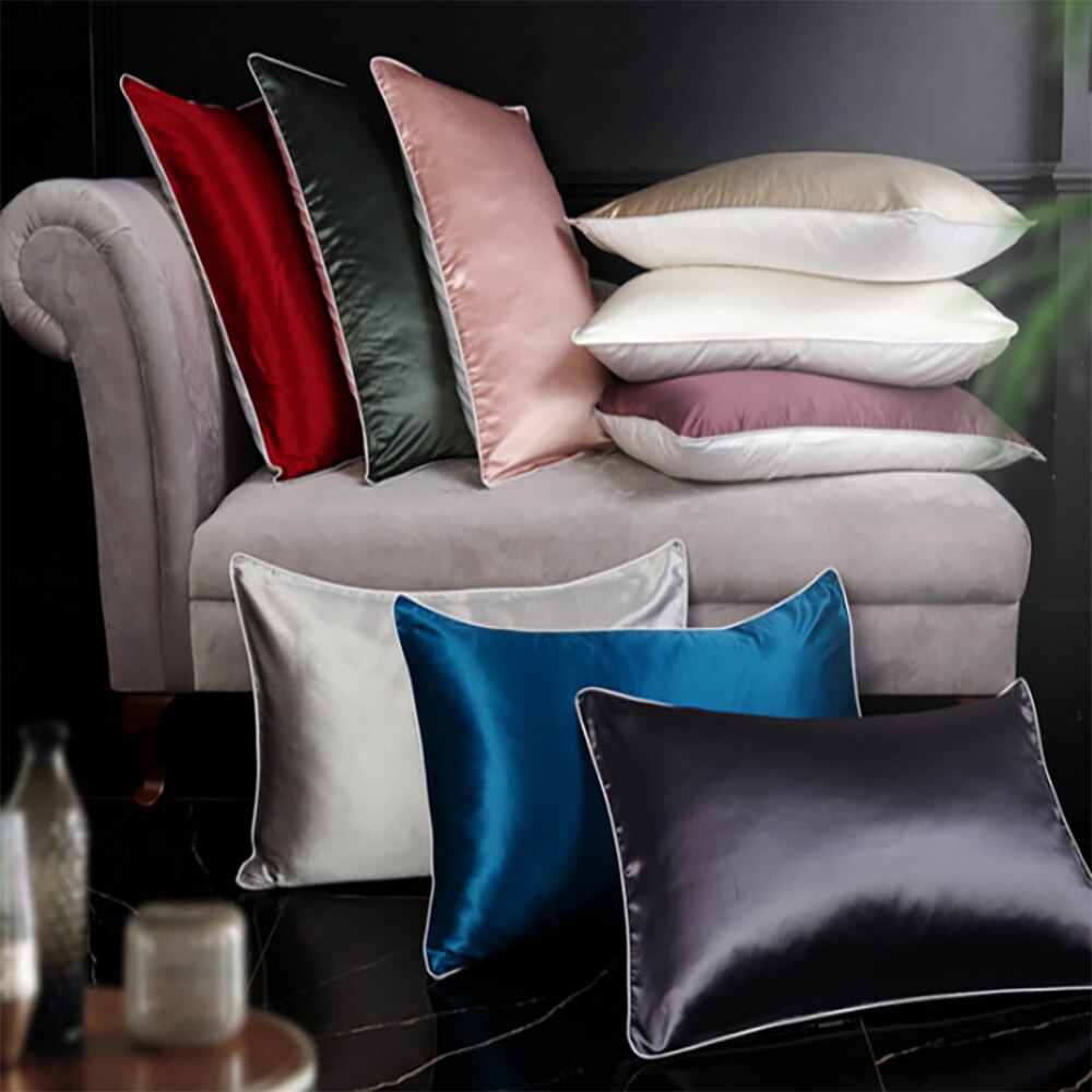 Echte zijden kussensloop voor haar en huid 19mm natuur moerbei zijden kussensloop superzachte body kussensloop één zijde zijden