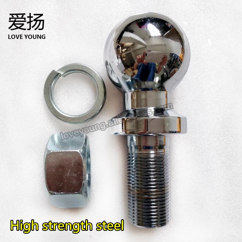 LoveYoung przyczepy części chrom platerowany zwiastun zaczep holowania piłka 2"