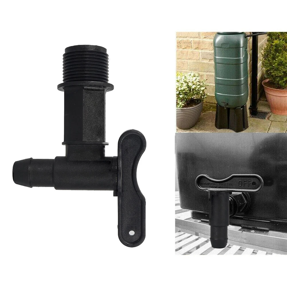 1pcs IBC Barrels Water Butt Tap Self Made Plastic Faucet For Beer Rain Brew Water Tank Faucet Water Garden Hose Connection: black