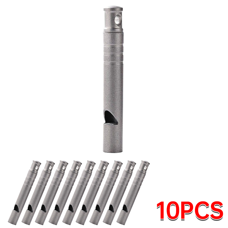 Silbato de emergencia de titanio para exteriores, MINI silbato de seguridad de supervivencia, collar con silbato EDC, senderismo, Camping, viaje, exploración de supervivencia: Verde