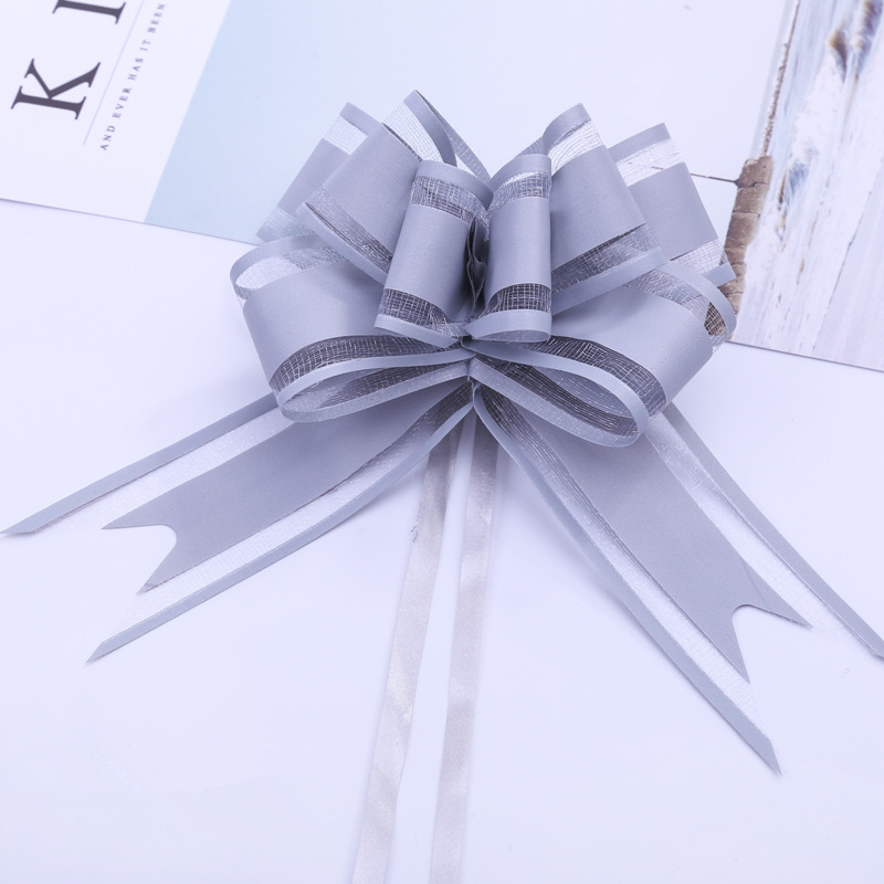 Cinta blanca para coche de boda, lazos para tirar, envoltura de , decoración para coche de boda, suministros para de cumpleaños, sillas, decoración del hogar DIY, 10/20 piezas