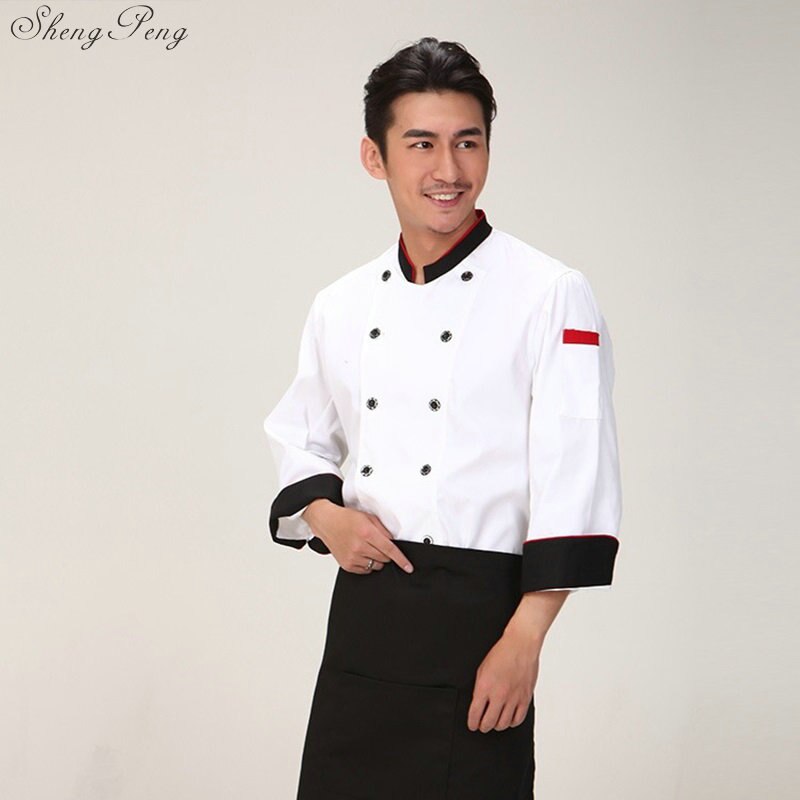 Chaqueta de chef para hombre, uniforme de camarero, hotel, restaurante, uniforme de cocinero, ropa de verano, Q404