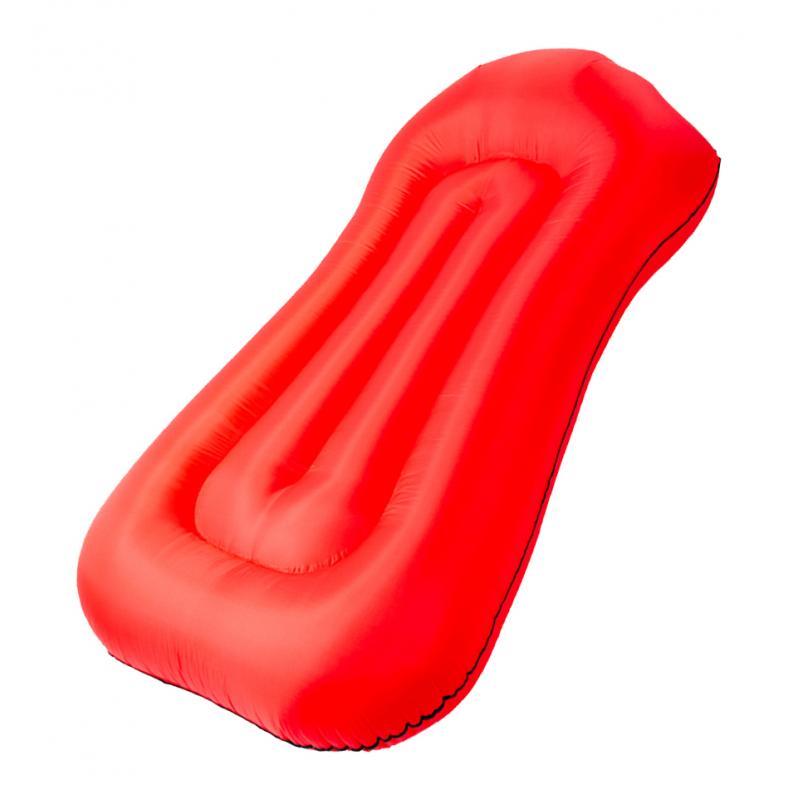 Camping Single Inflatable Mattress Sleeping Relaxing Air Filling Cushion: Red