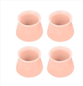 Universal silicone table and chair foot cover table foot pad table leg protector chair protection pad stool mute: Orange