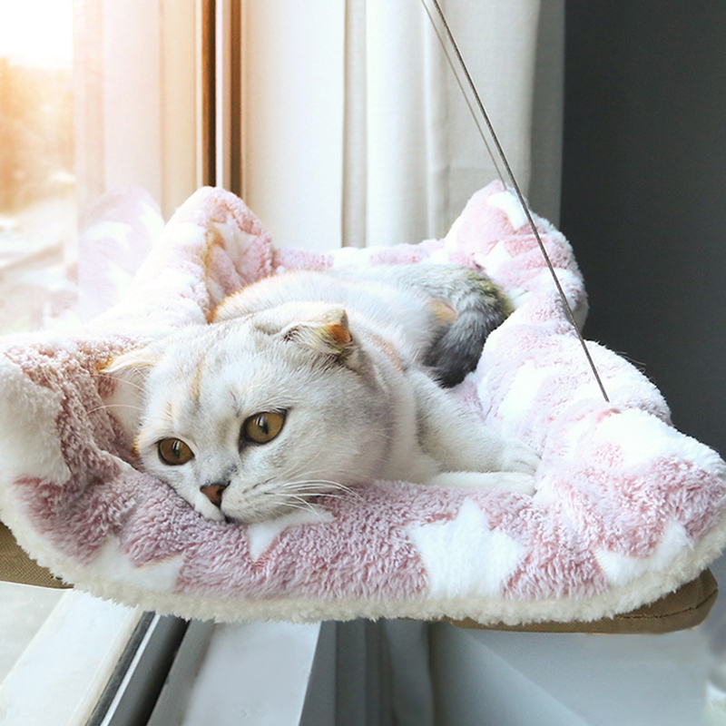 Pet Accessories Cat Hanging Beds Warm Comfortable Sunny Seat Window Mount Kitten Hammock Pet Shelf Seat Beds Bearing 20kg House