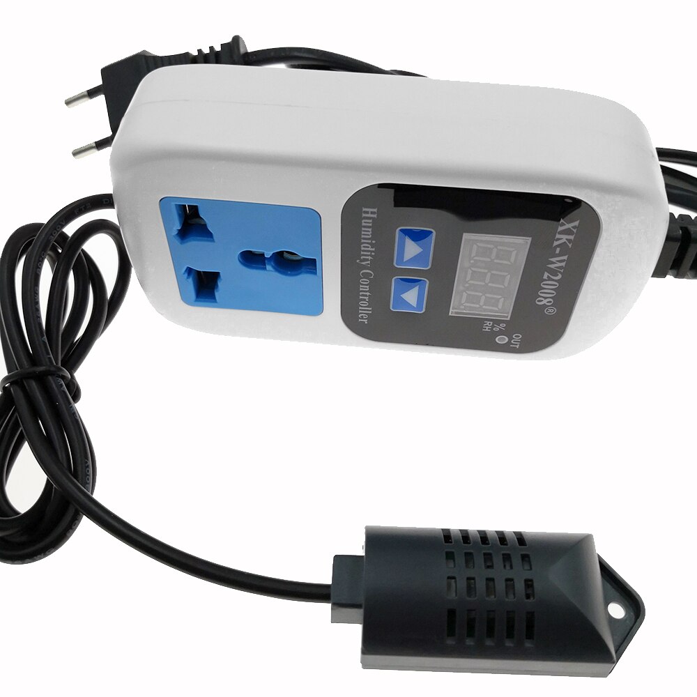 0%~99%RH Digital Humidity Controller Hygrostat Humidity Moisture Control Switch Socket Outlet Inlet EU Plug Hygrometert 110-220V