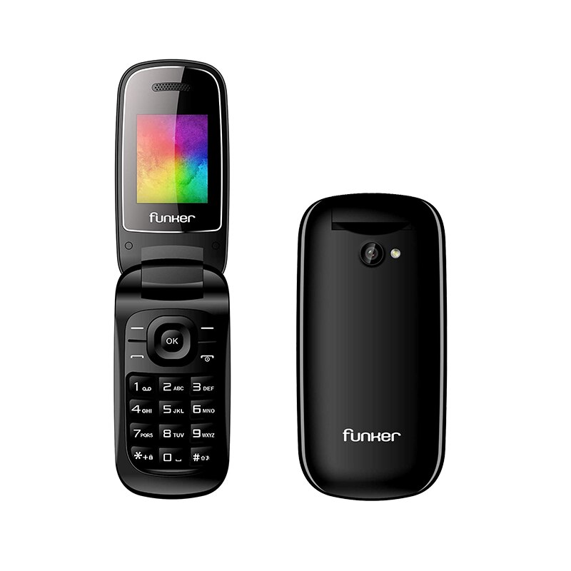 Funker F4 Telefoon Met Deksel Sleutels Grote Volume Sterke Classic Mobiele Voor Oudere Mensen Dual Sim Te Gebruiken Zwart rood: Black