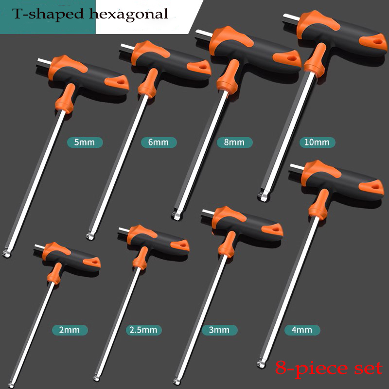 T-handvat sleutel inbussleutelsT-handvat inbussleutel schroevendraaier driver gereedschap inbussleutel: WHITE