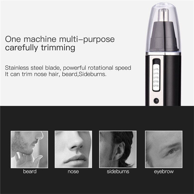 4 In 1 Professionele Elektrische Oplaadbare Neus En Oorhaar Trimmer Scheerapparaat Tempel Cut Voor Mannen Persoonlijke Verzorging Gereedschap S36