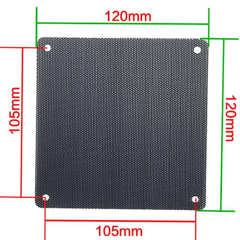 Ventilador de PVC de 120mm para PC, filtro de polvo a prueba de polvo, cubierta de refrigerador de ordenador, malla, 10 Uds.