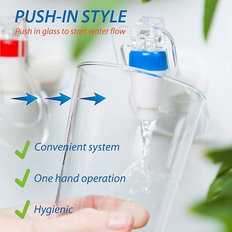 Water Dispenser Vervanging Push Kraan-Koud En Warm Water Spigot Blauw En Rood Pack