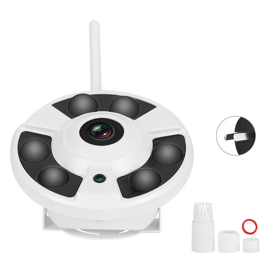 Wifi 1080p 2mp câmera ip 360 panorâmica de vigilância ao ar livre visão noturna ir: green