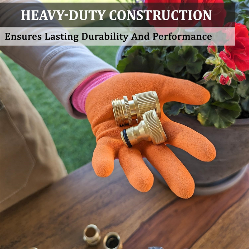 Brass Water Hose Quick Connect Fittings, Release Hose Connector, Fit for 3/4" Gardening Hoses, Garden Hose Quick Disconnect Set