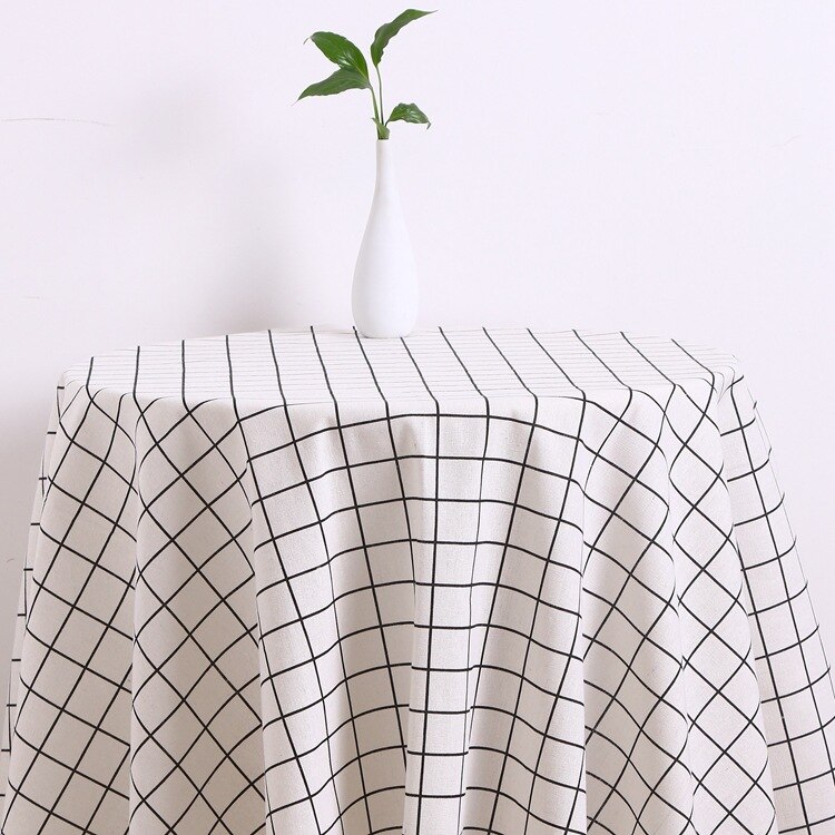 150 cmx 100cm bomull og lin stoff duk gardin stoff rutete sofahandmadefabric diy klær sy 101: Baige