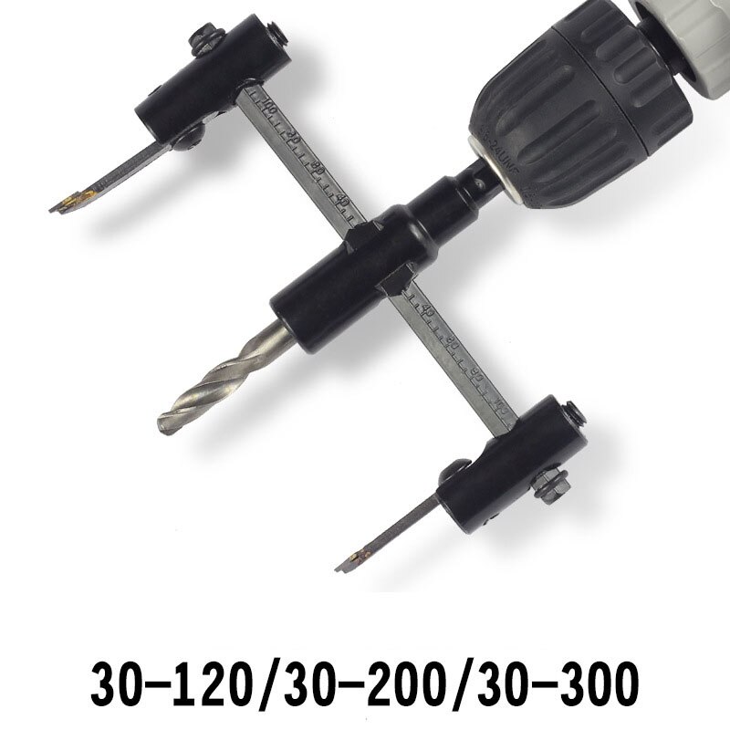 Säädettävä metalli puu pyöreä reikäsaha poranterä leikkurisarja tee itse työkalu 30mm-120mm musta metalliseosterä 30mm-200mm 30mm-300mm