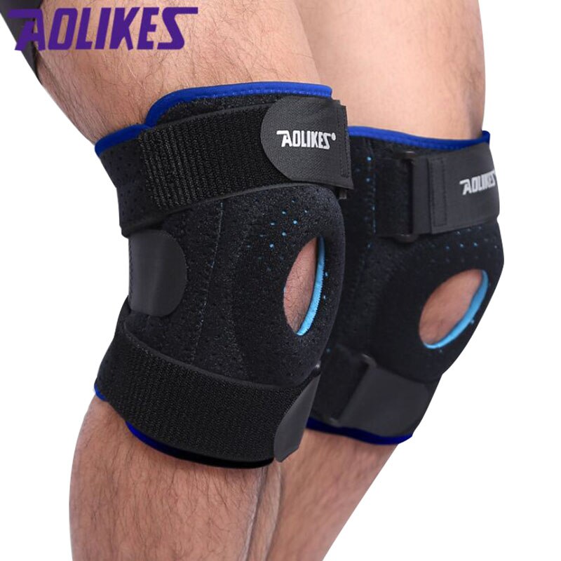 Genouillère aolikes en gel de silice à 6 ressorts pour le sport, le fitness, le basket-ball, respirante 6xl grande taille 4xl