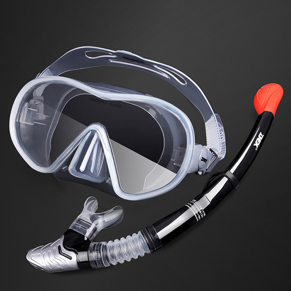 Scuba Diving Mask Set Anti Fog Goggles with Snorkel Glasses Tube Adjustable Strap for Women Men Adult Swimming Mask