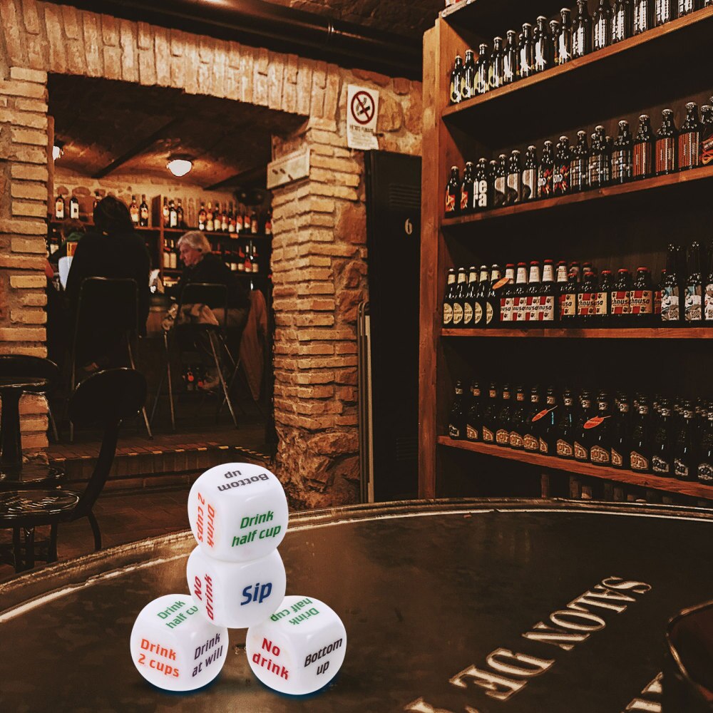 Drinking Dice Stylish Durable Portable Game Rolling Dice Entertainment Dices Adult Favor Dices