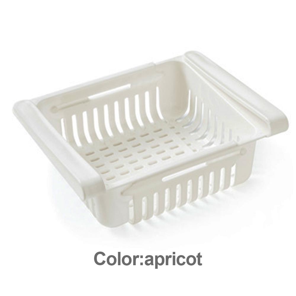 Pp køle- og frysebeholdere køleskabsholder pladsbesparende badeværelser multifunktionsskuffebeholdere til køleskab: Hvid