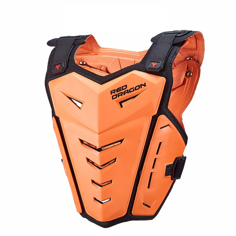 Carrocería de motocicleta chaleco armadura Motocross pecho Protector Off-Road Moto chaqueta de montar de la motocicleta Protector armadura de cuerpo: Orange Vest 4