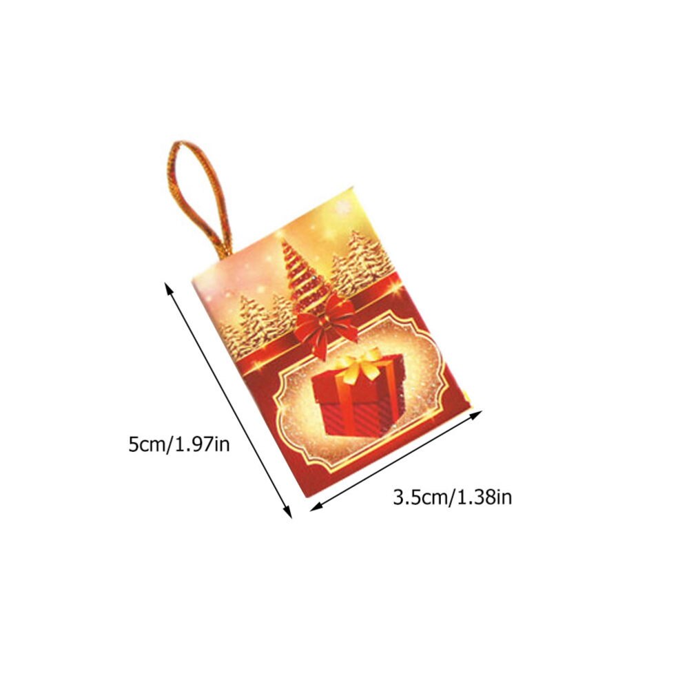 50Pcs Christmas Greeting Cards Mini Cards Wishing Cards Hanging Cards Christmas Party Decoration Random Pattern