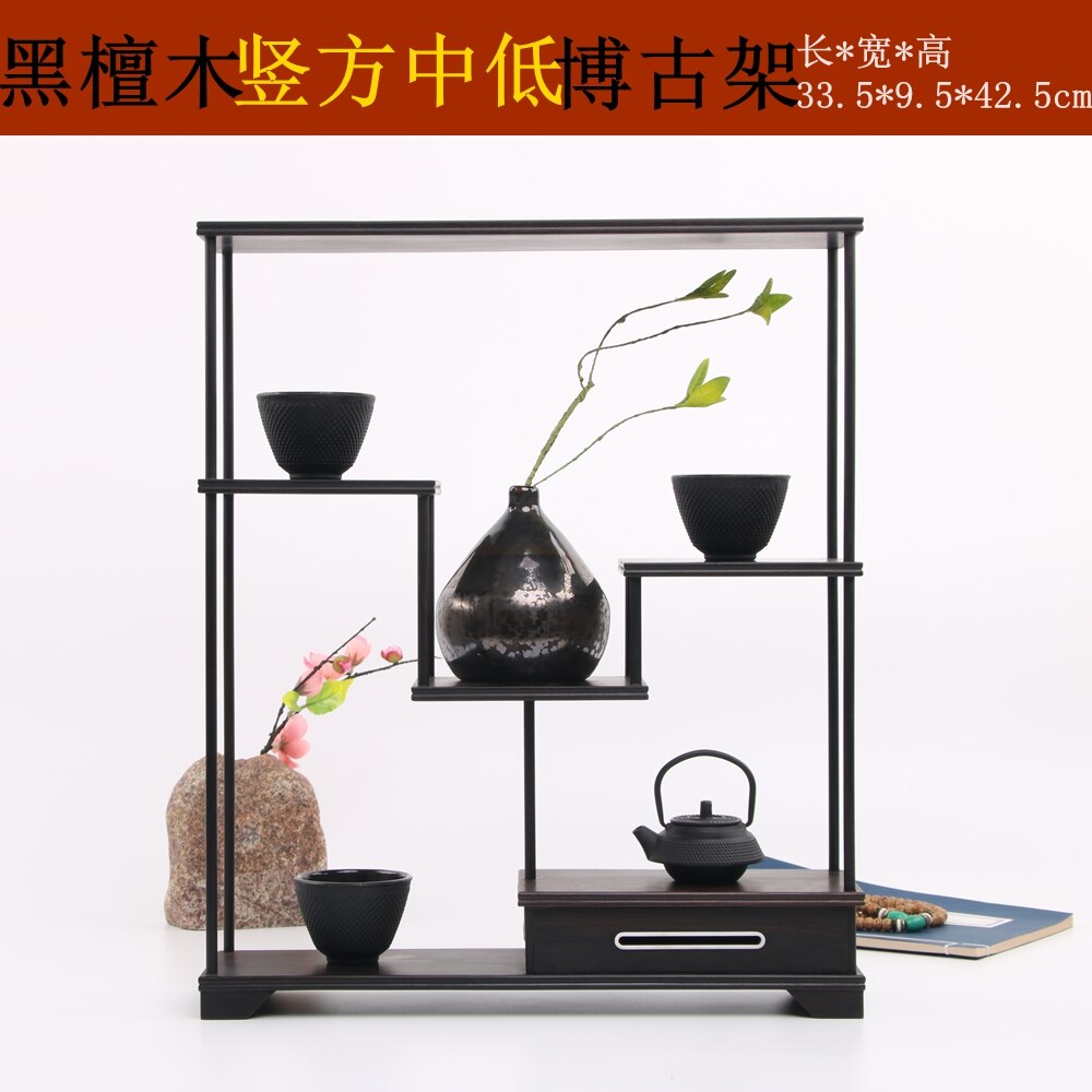 Rosewood Arts Crafts Tea Pot Holder Small-sized Oriental Ancient Charm Antique-and-curio Shelves Tea Pot Frame