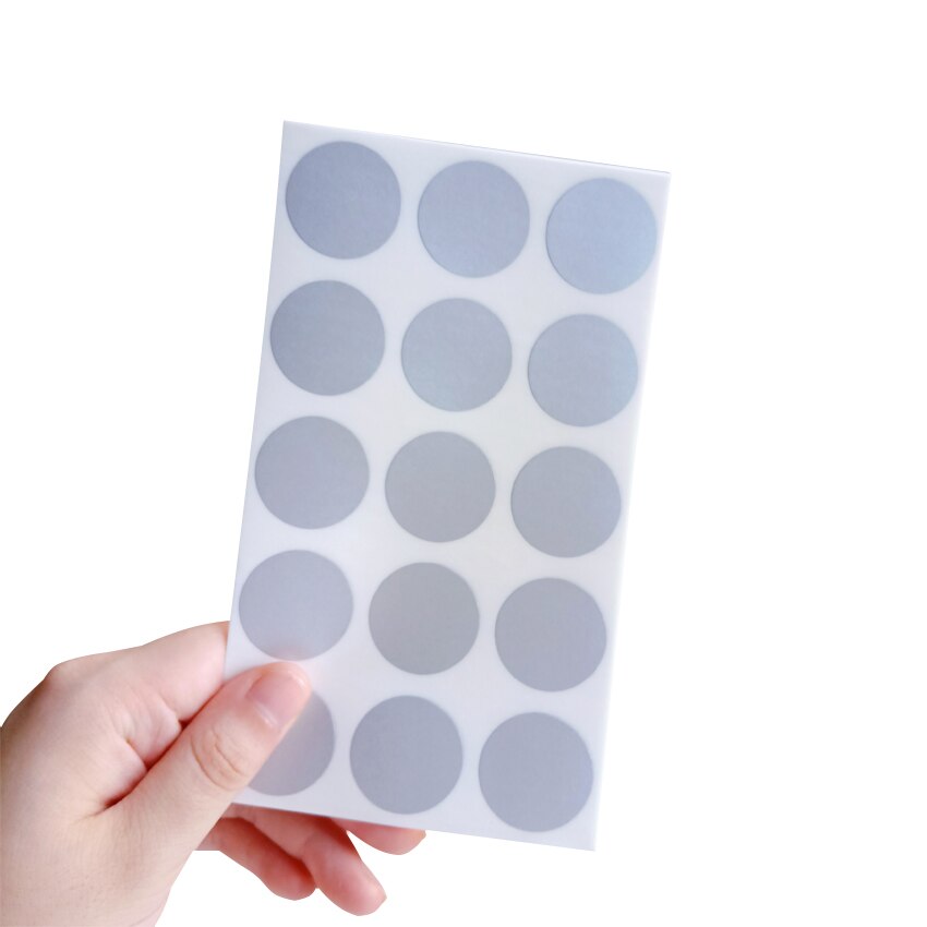 100 Stks/partij Ronde Gouden Zilver Blauw Kras Coating Leuke Stickers Diy Multifunctionele Schrapen Sticker: Silver