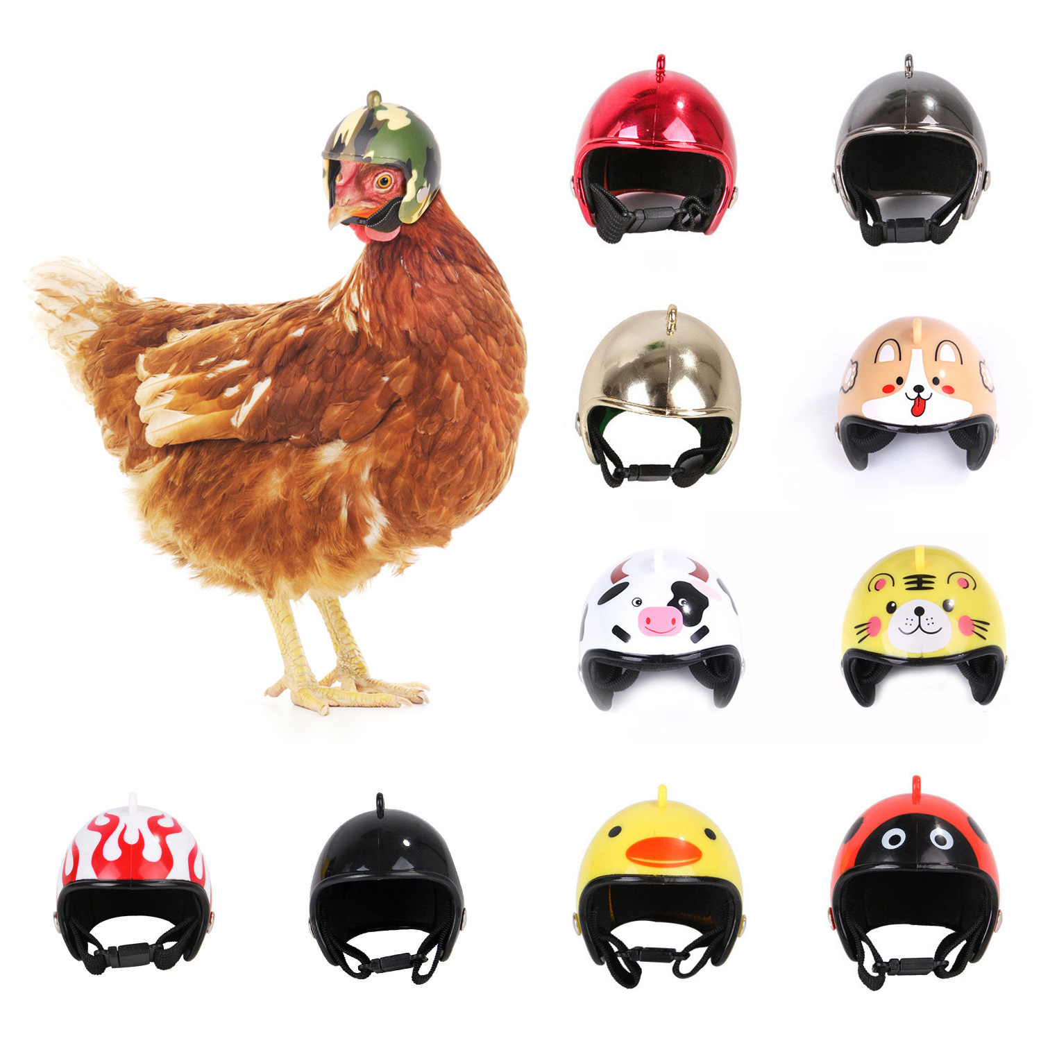 Creatieve Product Huisdier Kip Helm Grappige Bescherming Kip Hoed Papegaai Vogel Huisdier Mini Hoed Hoofddeksel Huisdier Kleding Speelgoed