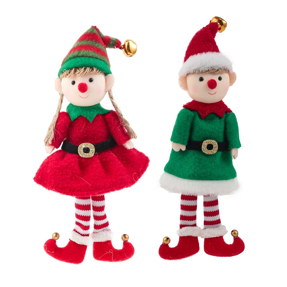 Kerst Pluche Elf Pop Lange-Legged Meisje Jongen Hanger Speelgoed Xmas Tree Decor Ornamenten Festival Thuis Verjaardag Party decor 1Pc