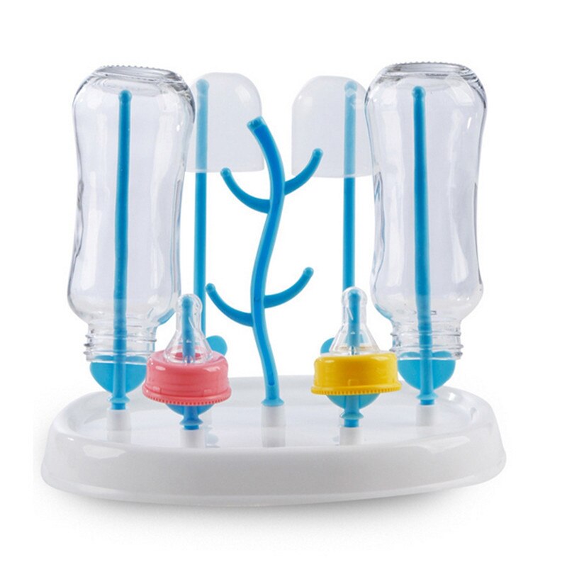 Soporte para secar botellas de bebé estilo árbol, cepillo para limpiar botellas de bebé, secador, escurridor de cocina, soporte de alimentación, herramientas útiles 678175