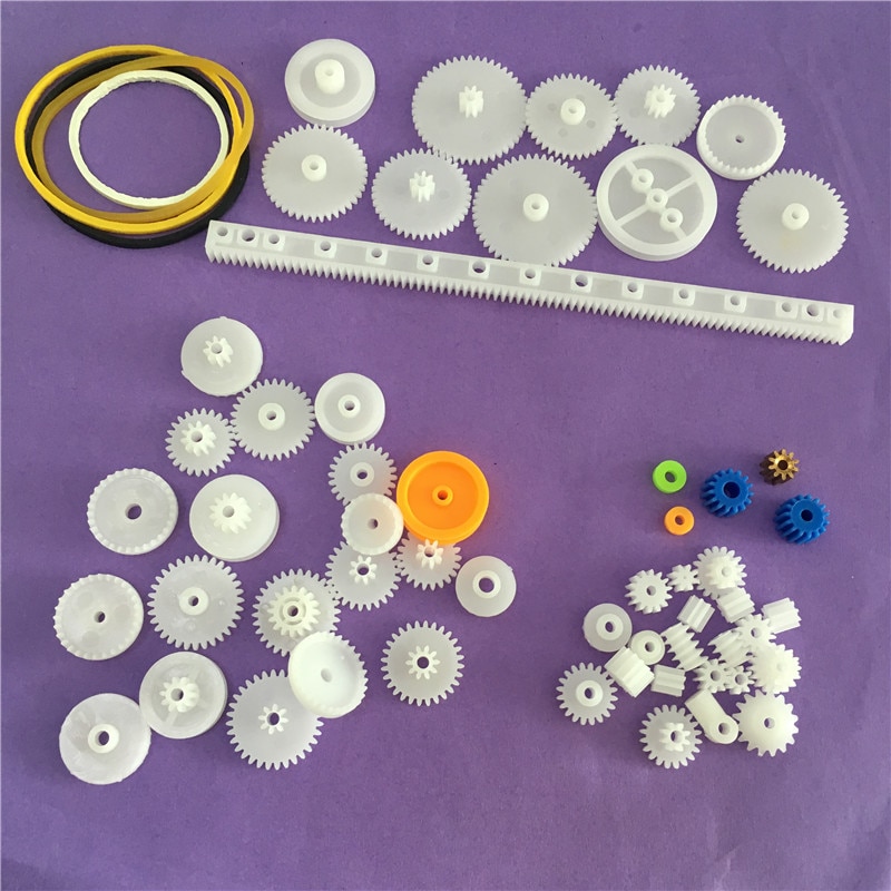 Kit d'engrenages en plastique bricolage | 60 pièces K012Y