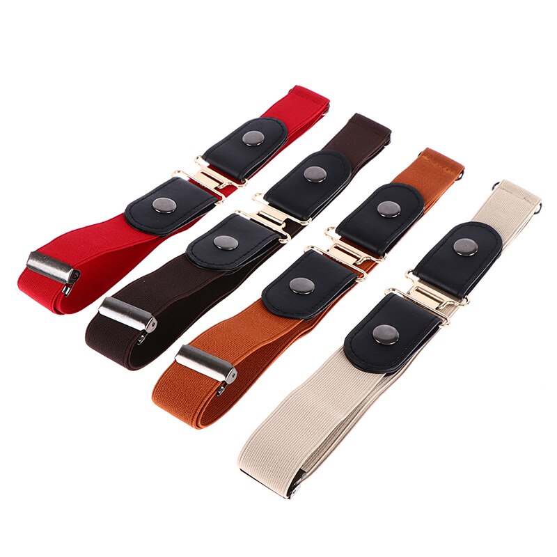 Women Buckle Stretch Belt Belt Invisible Elastic Waist Belt Unisex Jeans Pants