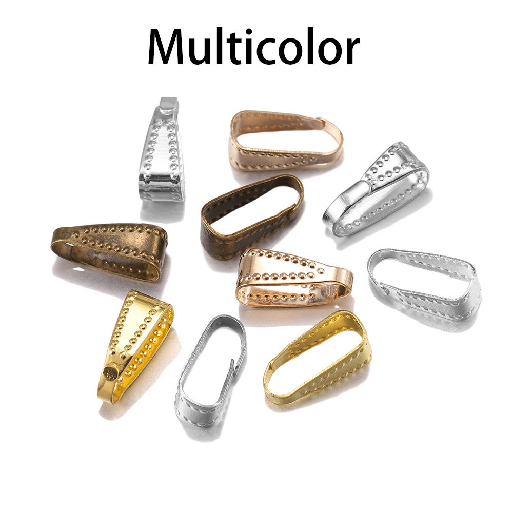 100 sztuk/partia wisiorek klamrami Bail klamrami opieki klamra naszyjnik wisiorek złącze do tworzenia biżuterii DIY naszyjnik akcesoria: 8mm / Multicolor