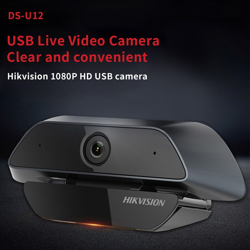 Hikvision DS-U12 Full Hd 1080P Usb Webcam Met Microfoon Computer Camera, Flexibele Voor Laptops, Desktop Webcam Camera