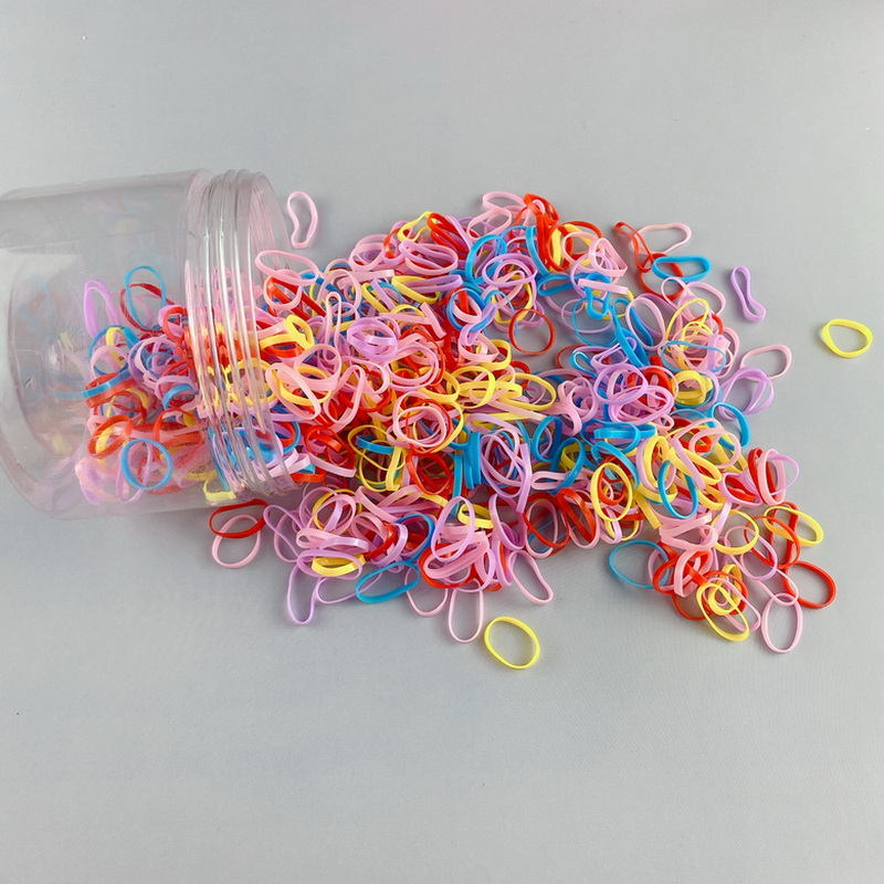 800 PCS/pak Gekleurde Stippen Wegwerp Silicone Rubber Bands Voor Baby haarbandjes Meisje Kleine elastiekjes crunchy Haar Tie Gum Paardenstaart Kid haarband elastiek Scrunchies Set kinder accessories