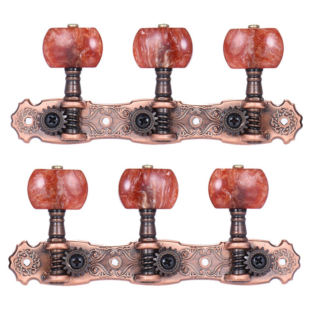 Mécaniques de guitare alice en alliage de zinc et bronze, accessoires de guitare fabriqués à la main, boutons imitation ébène, chevilles d'accordage, clé aos -022 v 3p: Bourgogne