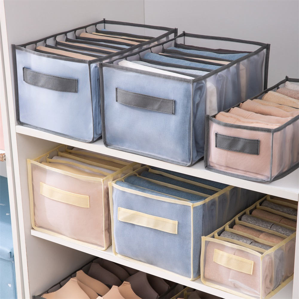 Kleidung Organizer Jeans Hosen Aufbewahrungsbox Kleiderschrank Schublade Organizer für Unterwäsche BH Krawatten T-Shirt Socken Organisationssystem