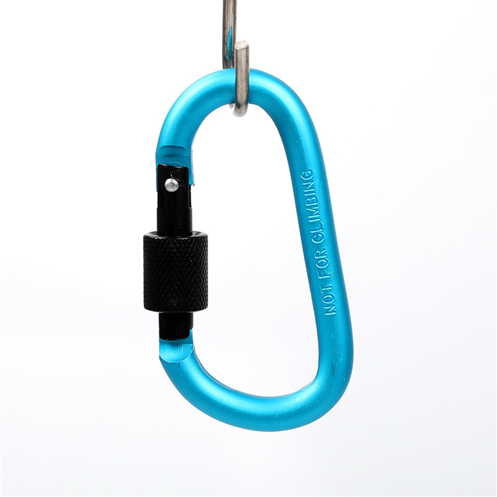 Outdoor Klimmen Aluminium D Vorm Gesp Karabijnhaak Survial Sleutelhanger Camping Klim Haak Clip Rugzak Gesp Sleutelhanger: HD911-Lake Blue