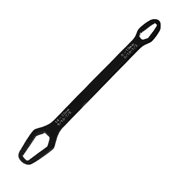 Herramientas de taller mecánico, llave Universal de torsión ajustable, llave de trinquete para bicicleta, motocicleta, herramienta de reparación de coche, 8-22mm: Black