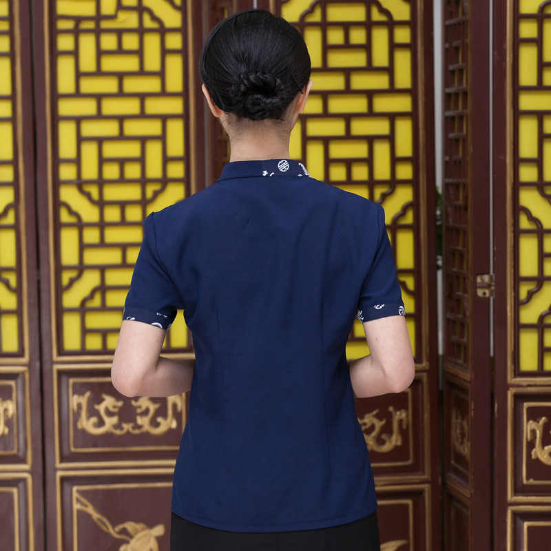 Hotel Uniforms Work Clothes Short Sleeved Summer Waiter Restaurant Fast-food Restaurant Female Uniforms Overalls Clothing