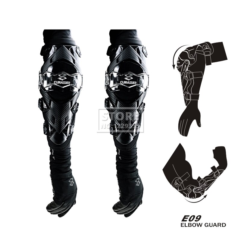 Motorcycle Protection Motocross Elbow Pads Motorcycle Elbow Guard Kneepads Moto Equipement Racing Riding Dirt Bike Protection: E09 ElbowPads BK