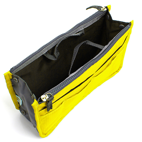 Multi kleuren tas in tas make-up handtas organisator insert handtas multifunctionele dames cosmetische/reistassen: YELLOW