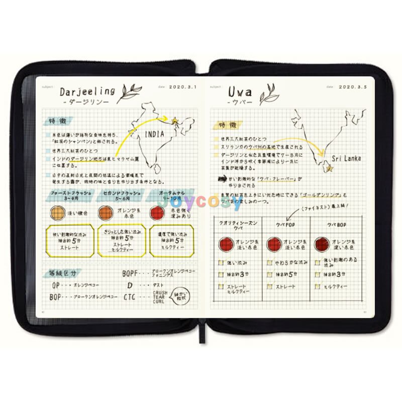 Japan Nolty Notebook Pouch A5/B6 Size Cover Met Card Pocket Pen Houder, multi-Functionele Portfolio Ritssluiting Case