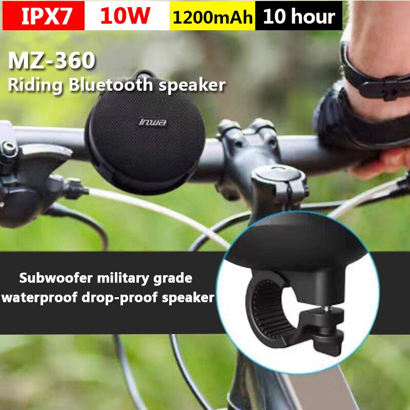 Bicycle Bluetooth Speaker Portable Bikes Column Powerful Outdoor Waterproof Acoustics Sound Boombox Soundbar Woofer Hands Free