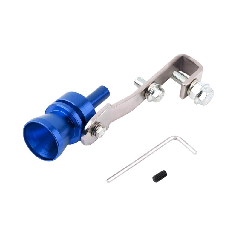Car Modified Turbo Whistle Exhaust Pipe Sounder Imitator Tail Throat Nozzle Muffler Exhaust Pipe Muffler Auto Accessories S M L: BL-L