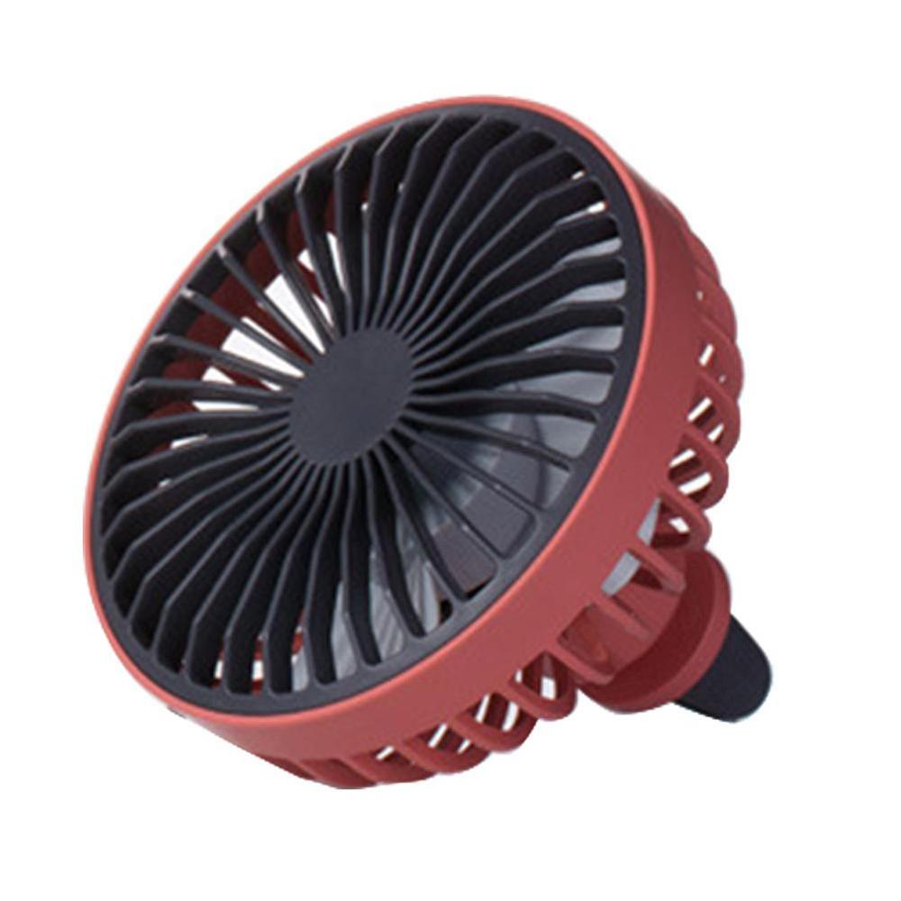 Bil blæser 360 grader roterende cool farverige led lys og usb power bil auto kraftig køleventilator til bil ventil monteret: 04