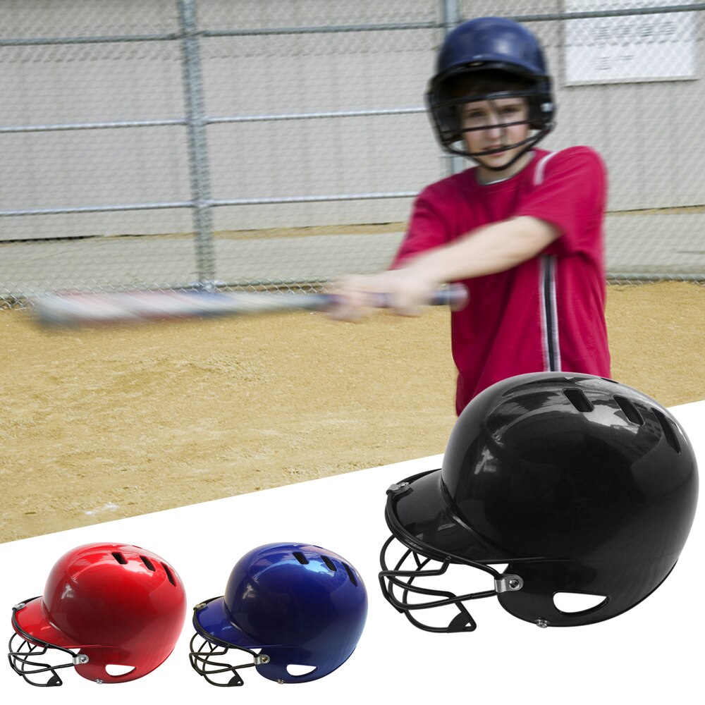 Batting Helm Met Gezicht Guard Hoge Slagvast Abs Shell Voor Softball Helm Cap Hoed