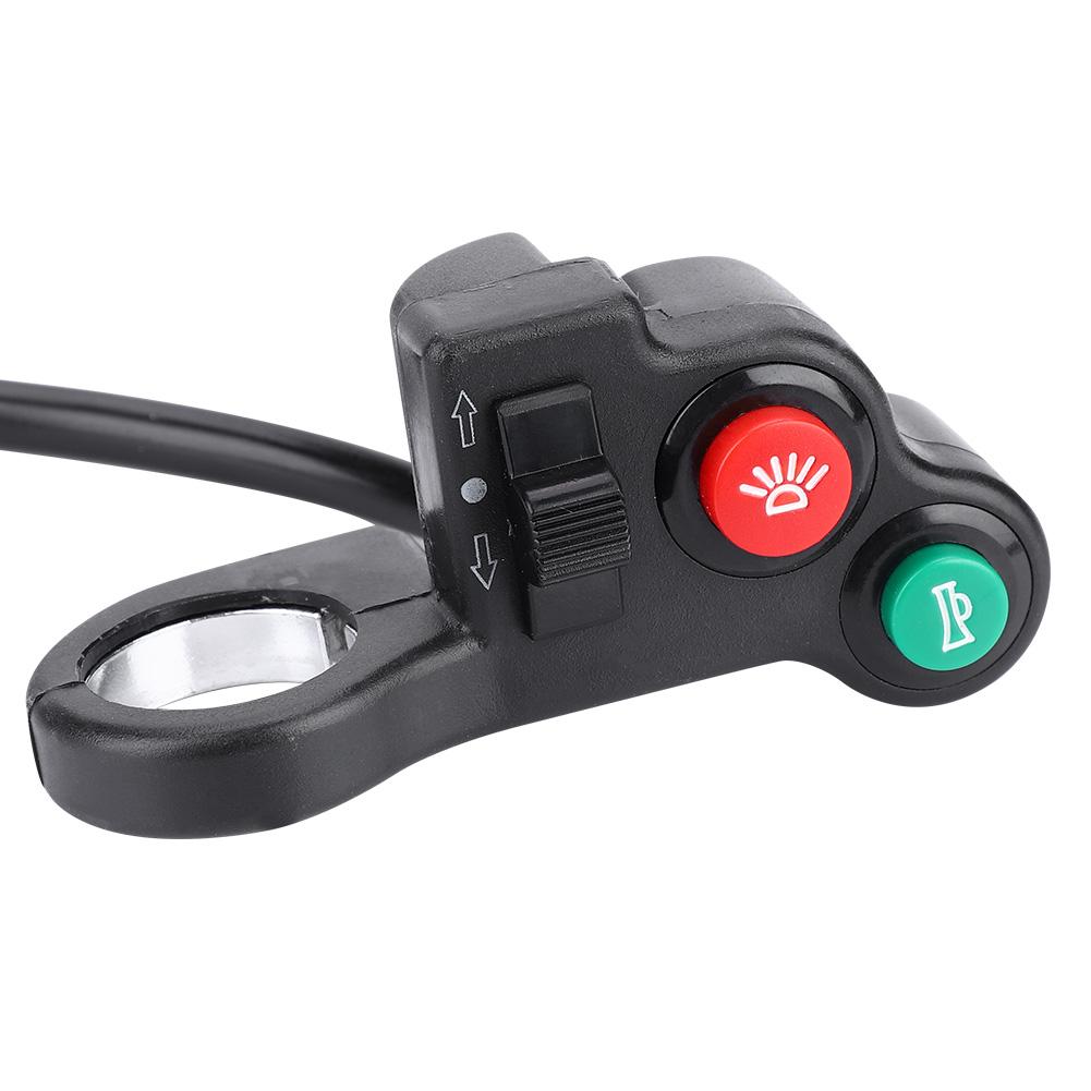 3 in 1 frontlys hornknapkontakt elcykel hovedlyskontakt horn blinklys til e-cykel scooter motorcykel