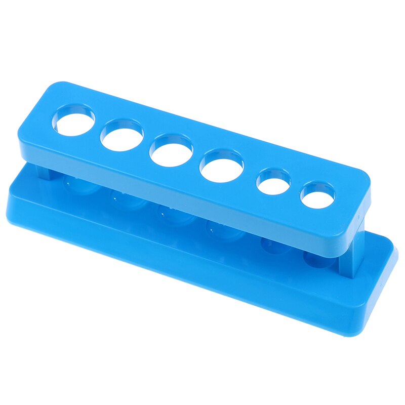 Plastic Test Tube Rack - 6 Holes - Clear Laboratory Stand - School Lab Equipment: C